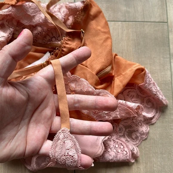 NWT Free People X We Are HAH Thanks for Nothin Bodysuit Brown Sugar Sz L - Picture 9 of 10